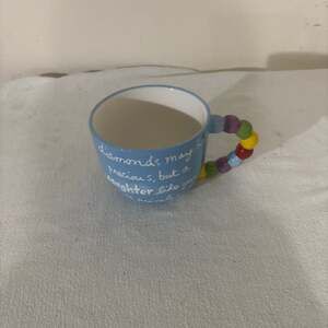 Sandra Magsamen Studio Daughter Ceramic Mug with Rainbow Bead Handle